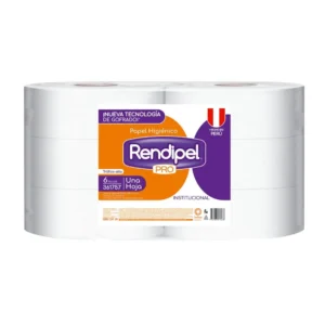 Papel Higiénico Rendipel Jumbo DH Blanco 100 mts