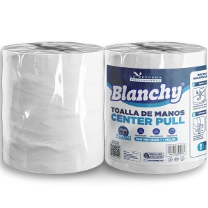 Toalla de Mano Center Pull Rollo 100 m Pack x 2 unidades