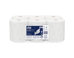 Toalla de Manos en Rollo Continua Blanca Hoja Doble 180 m