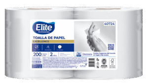 Toalla de Papel Elite Professional Plus UH Rollo Extra Blanca 200 mts